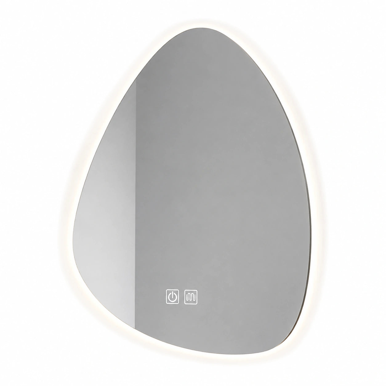 Specchio bagno led irregolare, Specchio bagno con luce senza cornice con pellicola antideflagrante, Specchio decorativo luminoso a parete