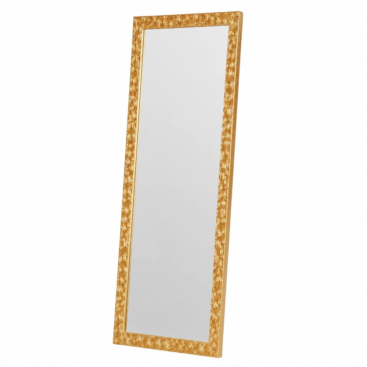 Specchio da Parete Cornice Classica Legno Oro Antico cm. 55 × 145. da Appendere Verticale, Orizzontale o appoggio. Ingresso corridoio Camera da Letto
