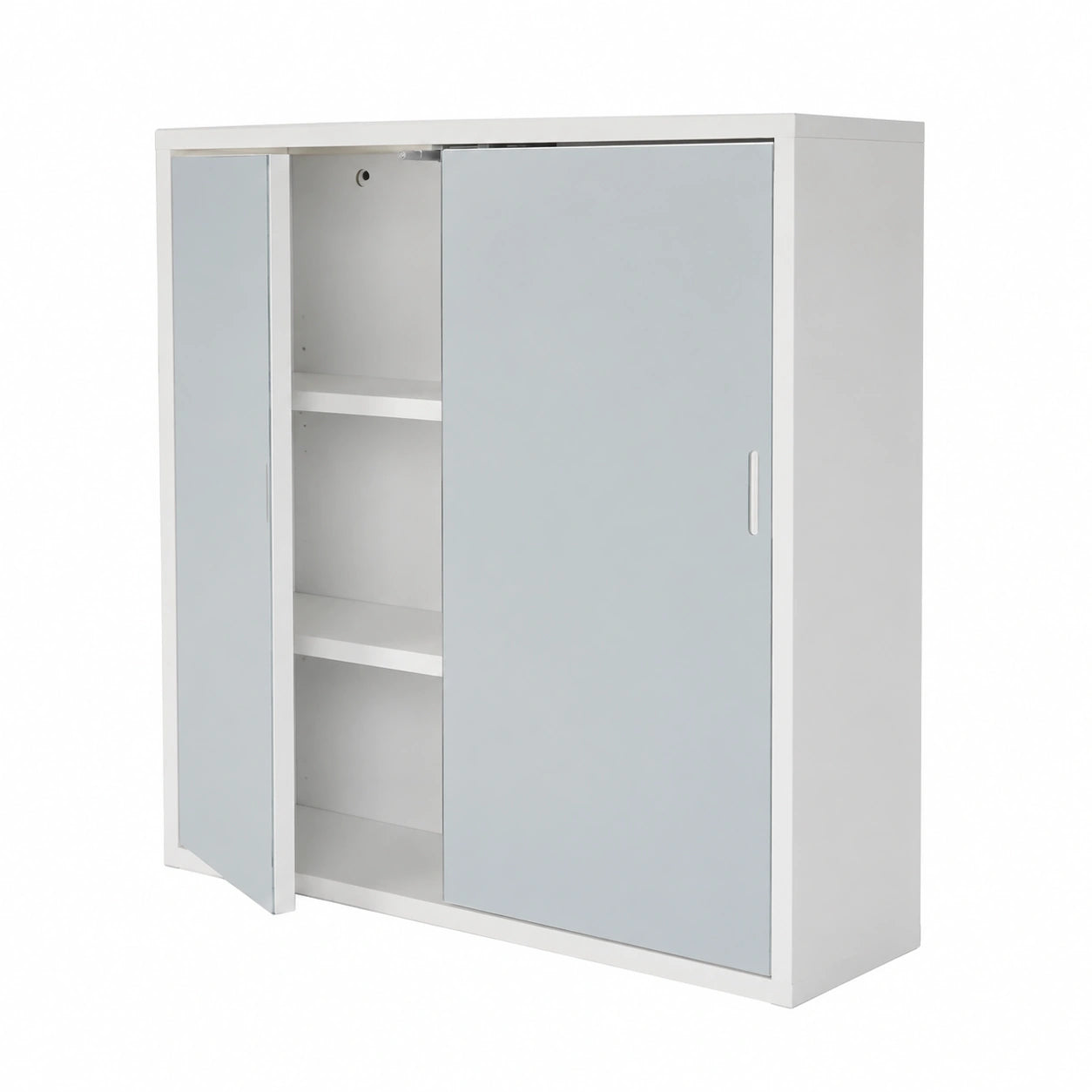 Specchio Bagno Contenitore in Legno, Specchiera Armadietto con Ripiani, Pensile a Parete con Anta, Mobiletto Bagno con Specchio, Specchiera
