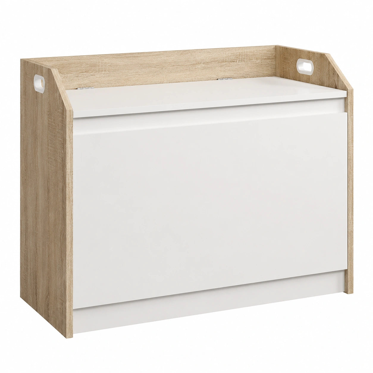 Cassapanca in Legno, con Schienale per Ingresso 62.4 × 40 × 51.5cm, Moderna, Panca Contenitore, Camera da Letto