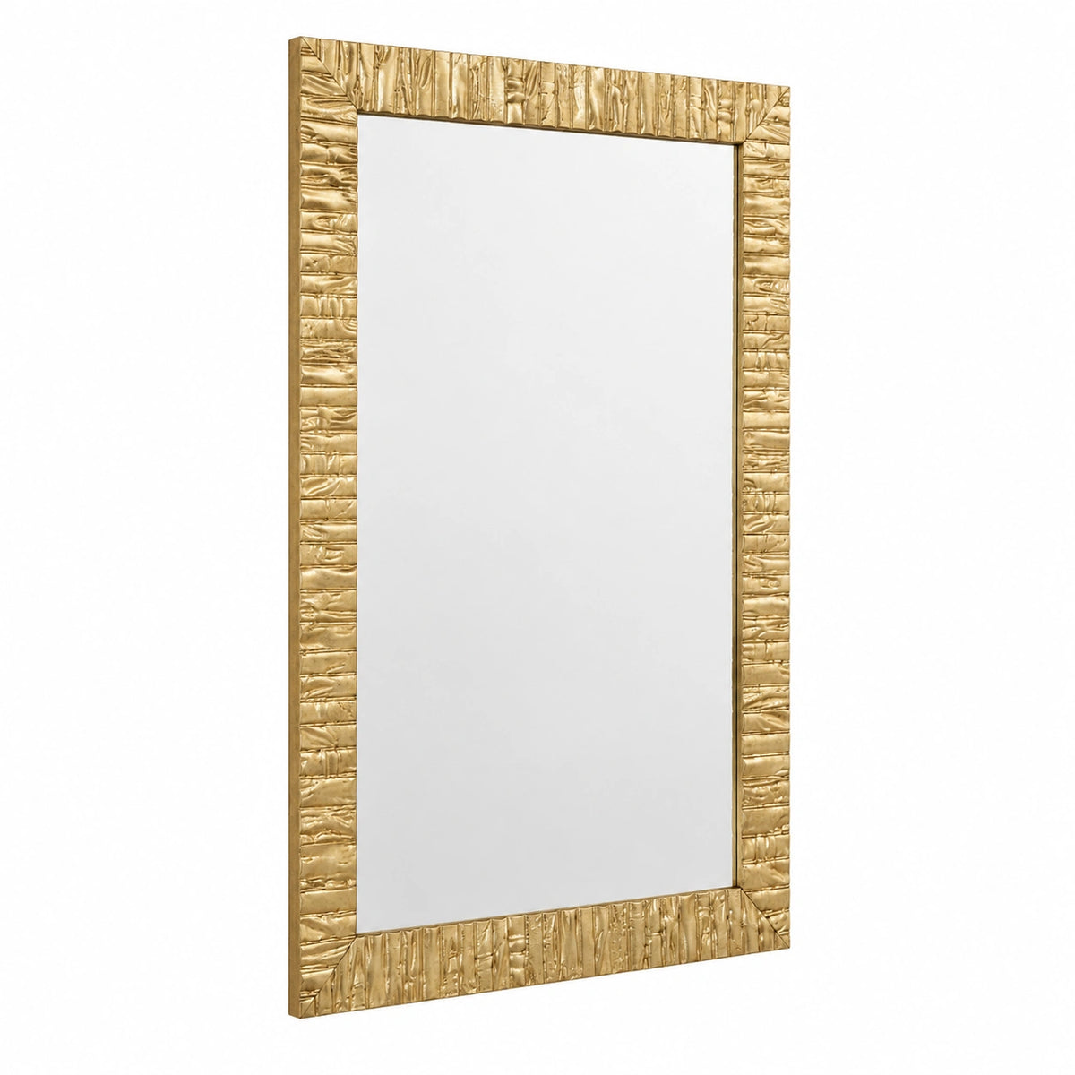 Specchio da Parete, Specchiera Muro cm. 50 × 70 cornice legno Argento Champagne, in Italy, Grande Specchio, moderno
