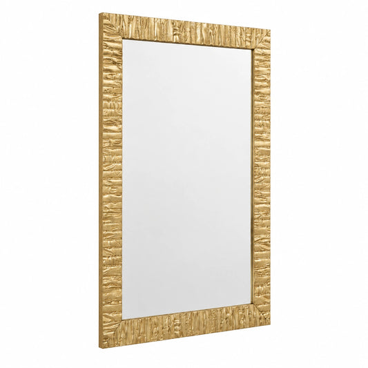 Specchio da Parete, Specchiera Muro cm. 50 × 70 cornice legno Argento Champagne, in Italy, Grande Specchio, moderno