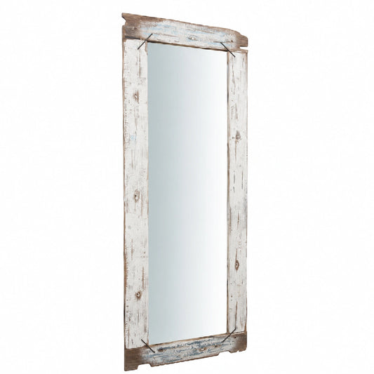 Specchio da parete lungo L65,5xPR3,5xH180,5 - Specchio da terra e parete cornice in legno - Specchio camera da letto e soggiorno
