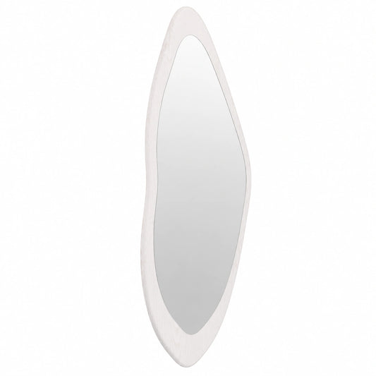 Specchio da parete irregolare a figura intera in legno - Grande specchio da parete asimmetrico moderno per camera da letto, guardaroba, soggiorno
