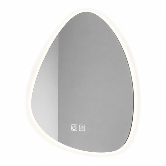Specchio bagno led irregolare, Specchio bagno con luce senza cornice con pellicola antideflagrante, Specchio decorativo luminoso a parete