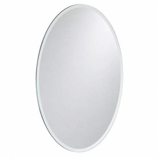 Specchio da parete Ovale, Specchiera Ovale Senza Cornice, per Bagno, Ingresso, Corridoio