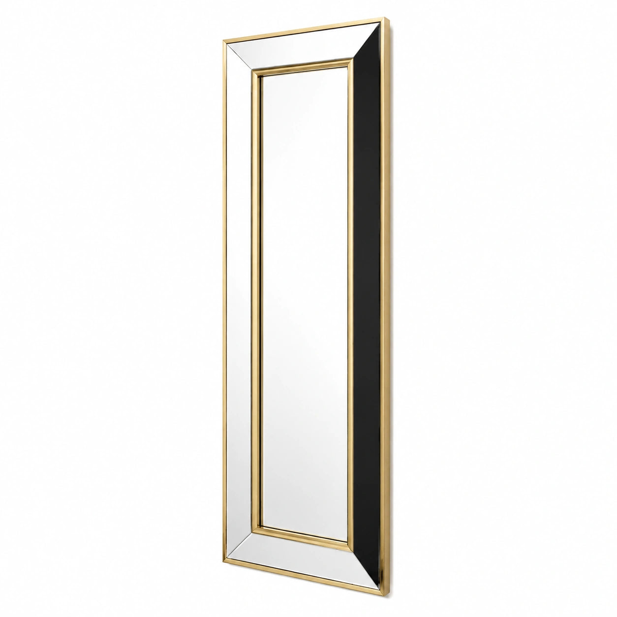 Specchio Musca, Specchiera, Articolo d'arredo a muro, Decorazione con specchio, 30 × 3h90 cm