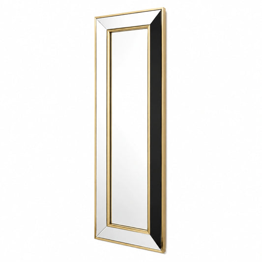 Specchio Musca, Specchiera, Articolo d'arredo a muro, Decorazione con specchio, 30 × 3h90 cm