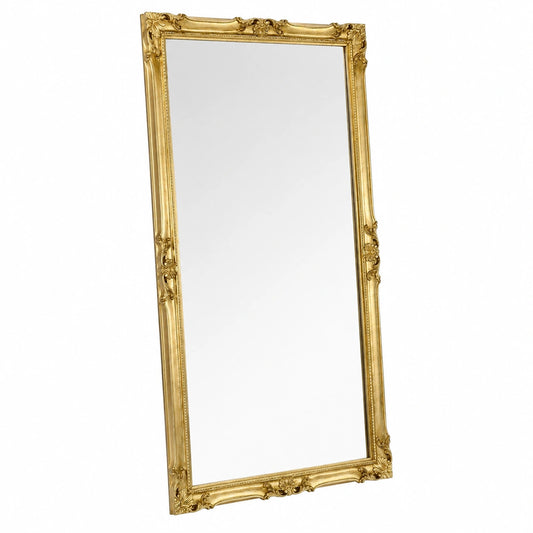 Specchio da parete grande barocco in Italy Specchiera foglia oro 82 × 142 cornice legno