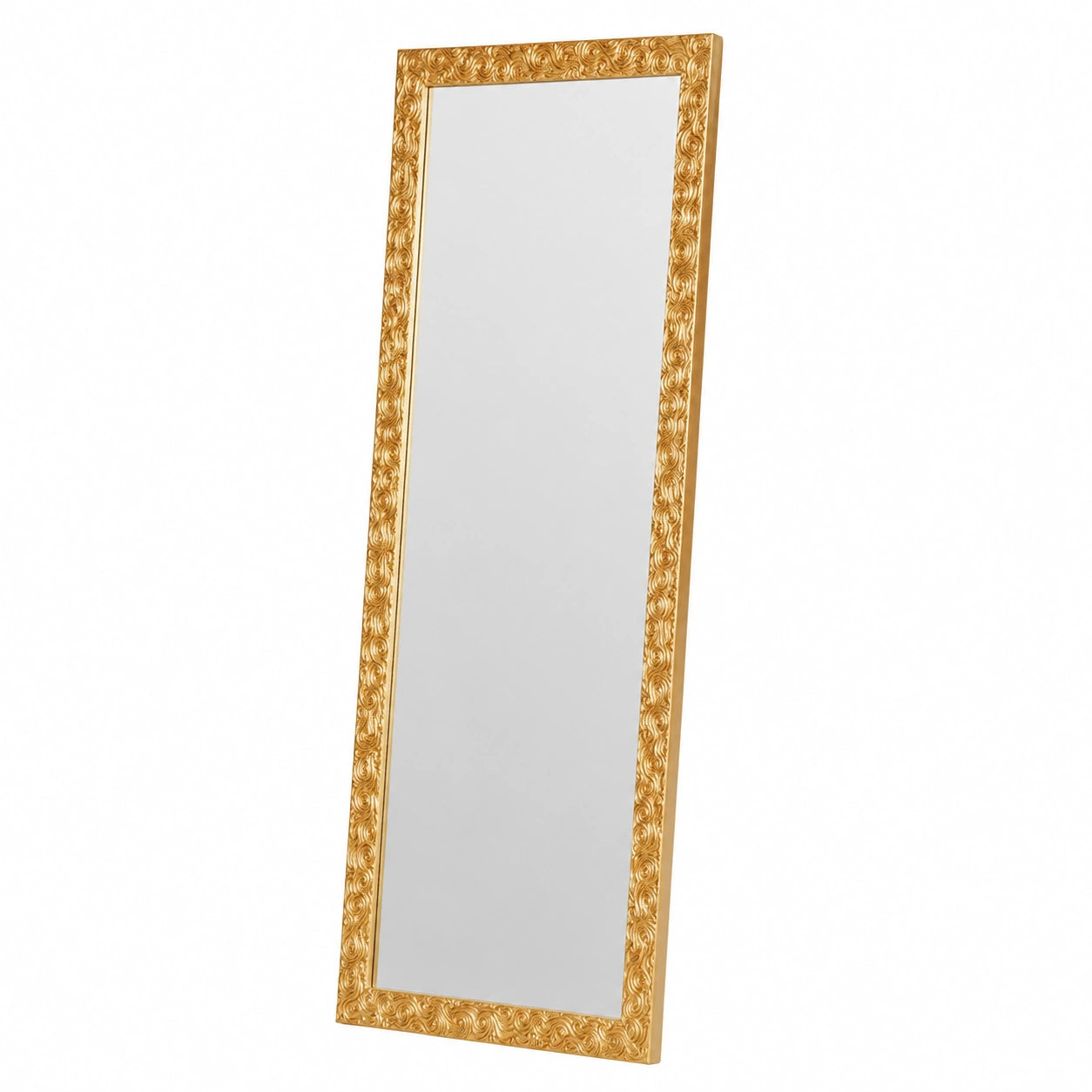 Specchio da Parete Cornice Classica Legno Oro Antico cm. 55 × 145. da Appendere Verticale, Orizzontale o appoggio. Ingresso corridoio Camera da Letto