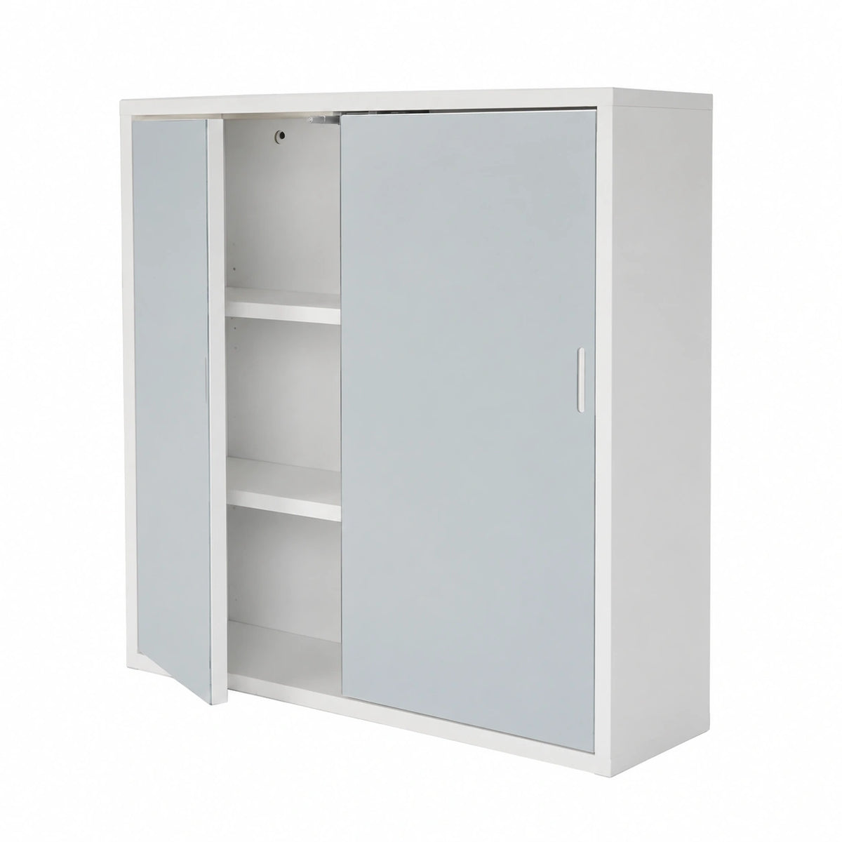 Specchio Bagno Contenitore in Legno, Specchiera Armadietto con Ripiani, Pensile a Parete con Anta, Mobiletto Bagno con Specchio, Specchiera