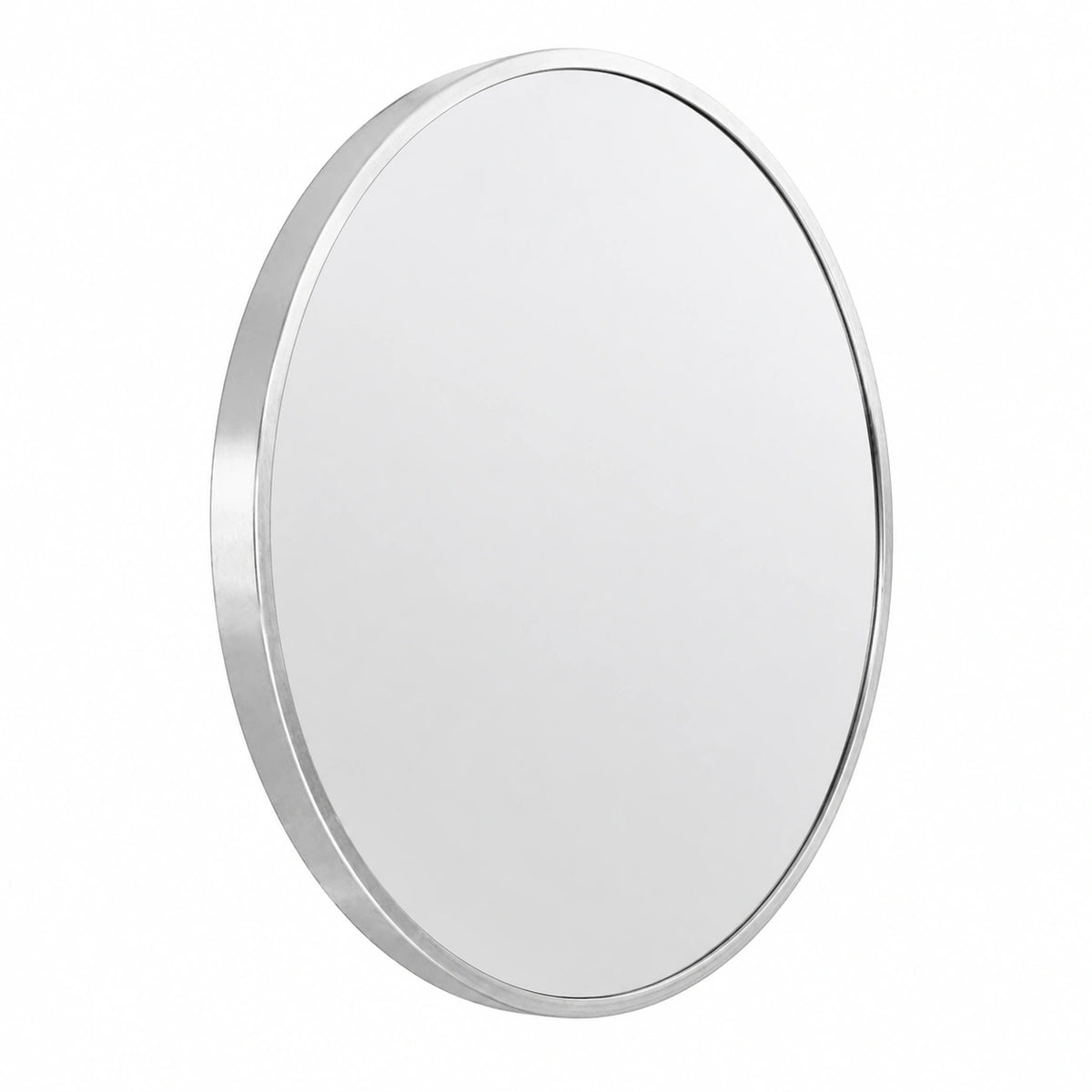 Specchio da Parete Rotondo con Cornice in Alluminio, Moderno Specchio, HD Specchio per il trucco Ideale come oggetto decorativo in Bagno Spogliatoio