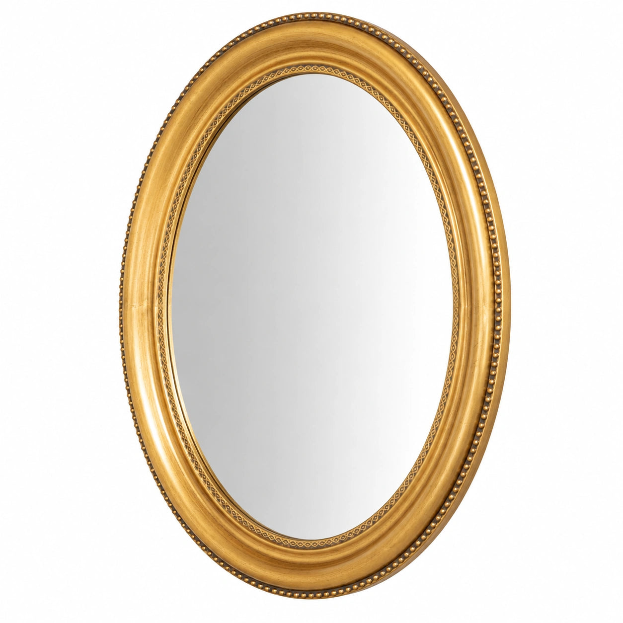 Specchio da parete rotondo 84 × 4x64 cm - Specchiera bagno con cornice in legno - Specchio trucco rotondo oro - Specchio decorativo da parete
