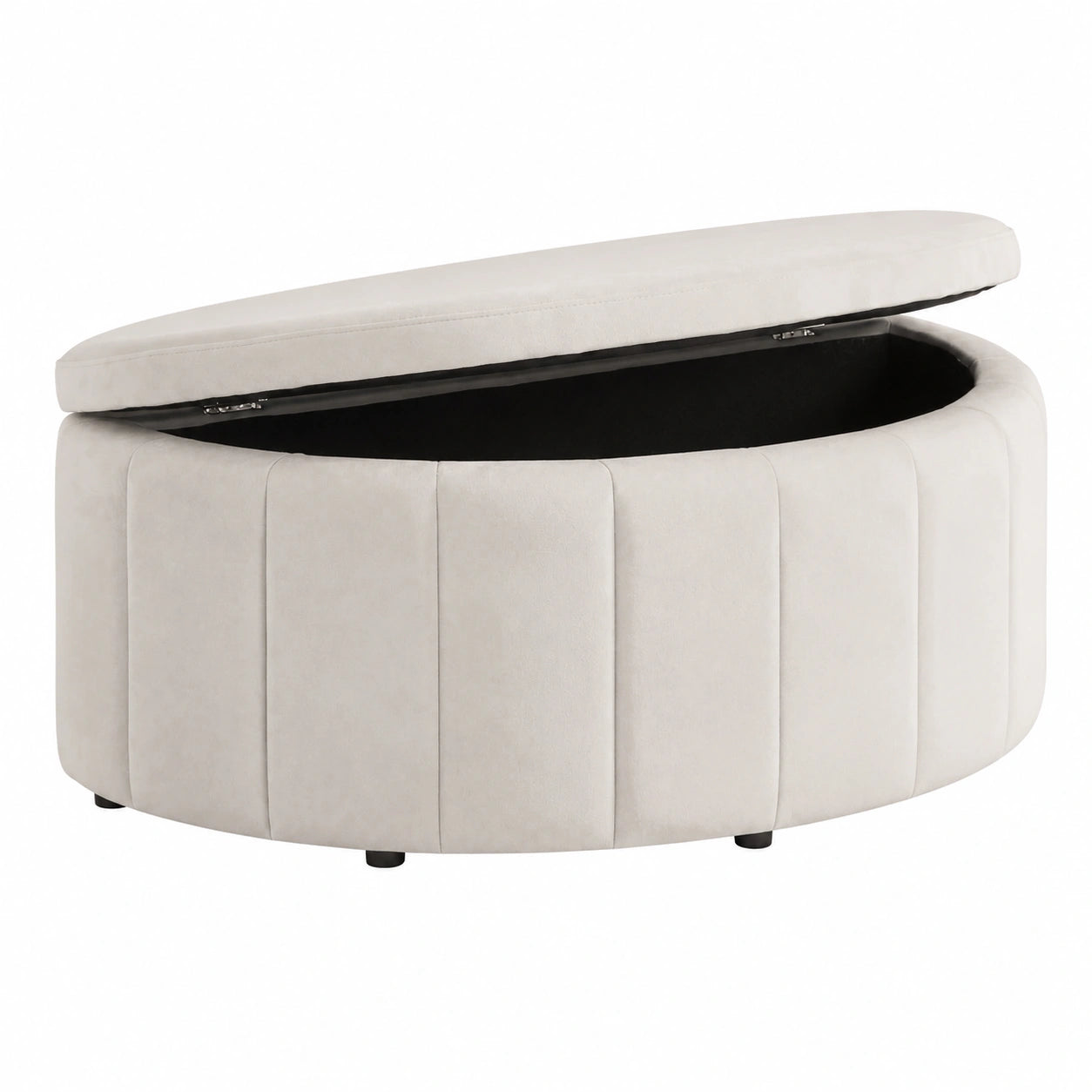 Panca Contenitore 108 × 48 × 40 cm, Pouf Contenitore con Vano Portaoggetti, Cassapanca con Seduta Comoda e Imbottita, Compatto per Ingresso, Salotto